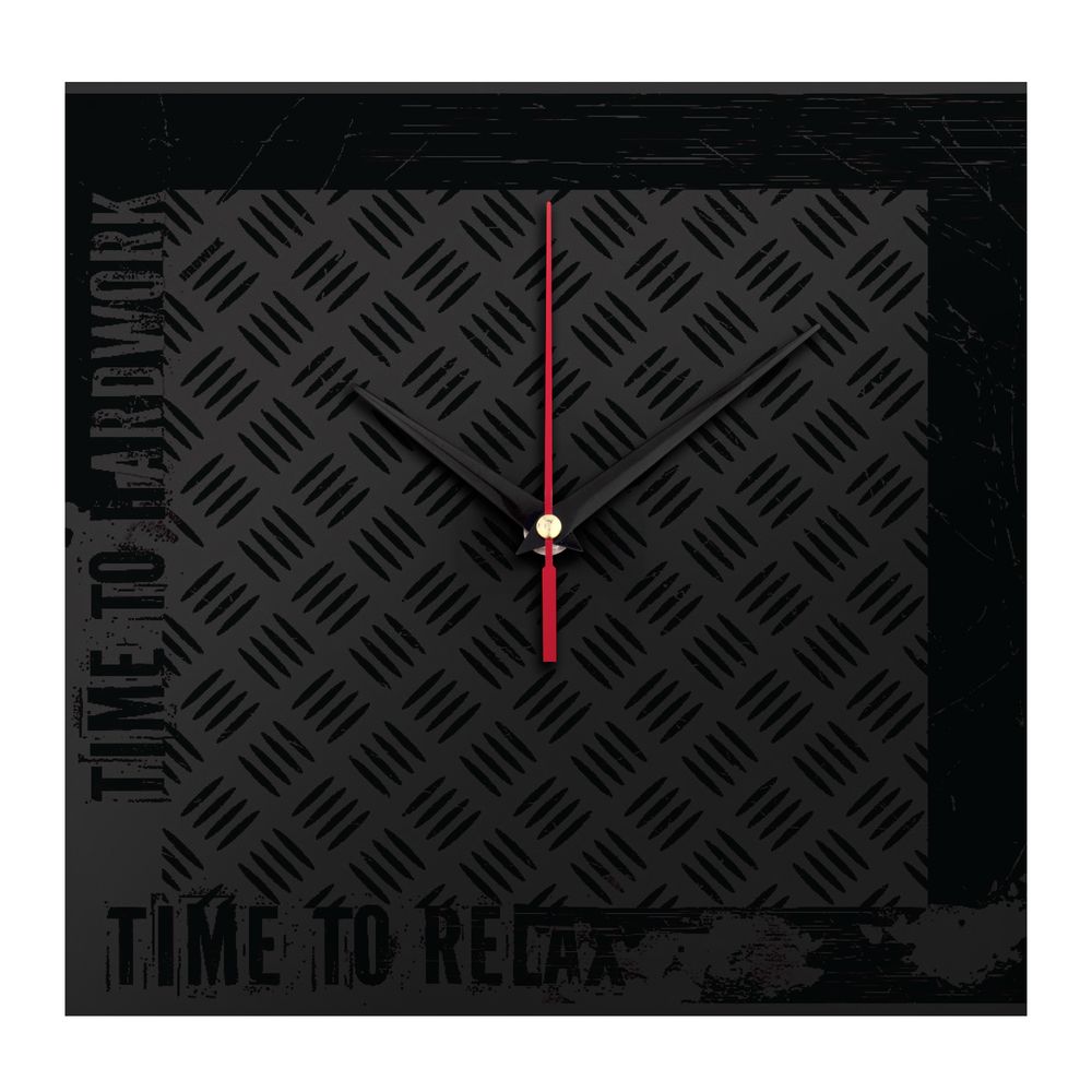 картинка Часы настенные стеклянные Hard Work Black от магазина "Paul's collection"