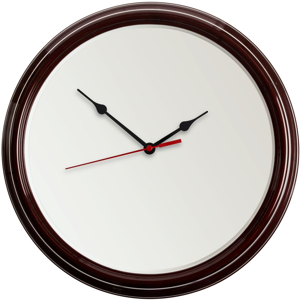 картинка Часы настенные Flat Circle, коричневые от магазина "Paul's collection"