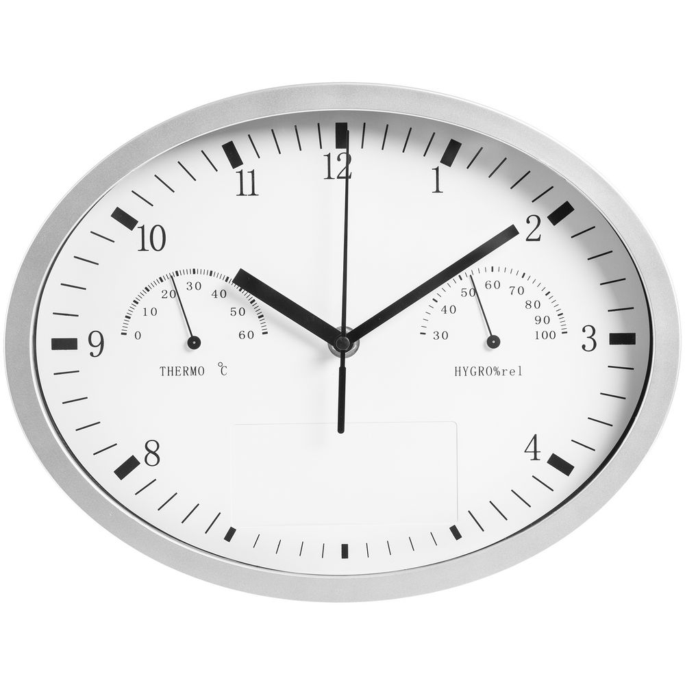 картинка Часы настенные INSERT3 с термометром и гигрометром, белые от магазина "Paul's collection"