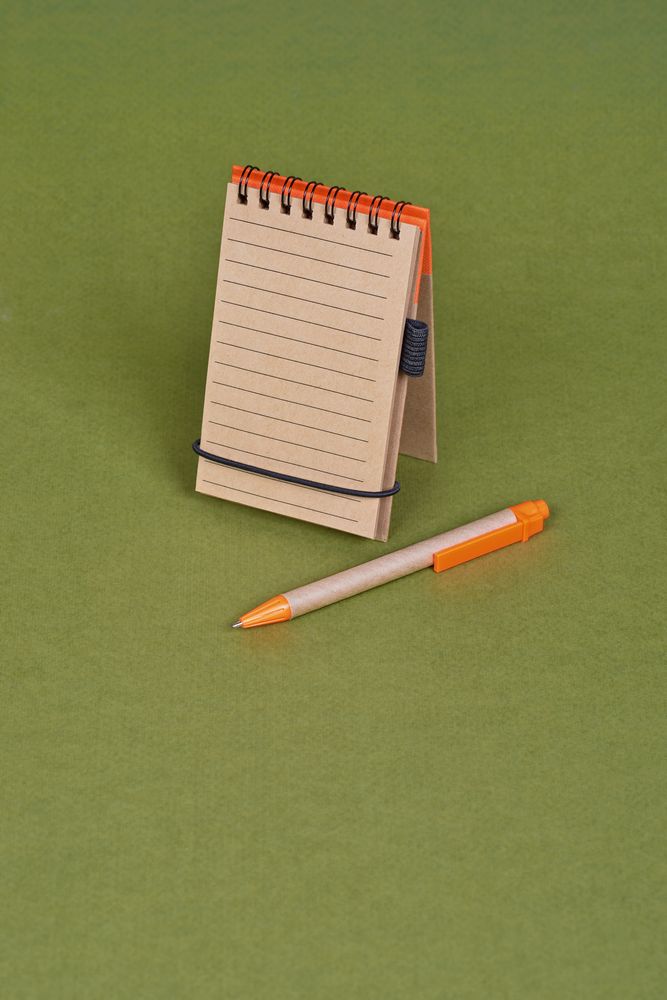 картинка Блокнот на кольцах Eco Note с ручкой, синий от магазина "Paul's collection"