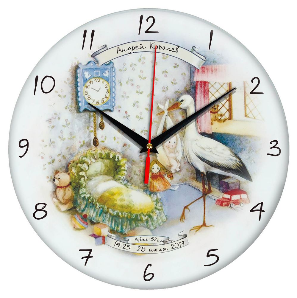 картинка Часы стеклянные на заказ Time Wheel от магазина "Paul's collection"