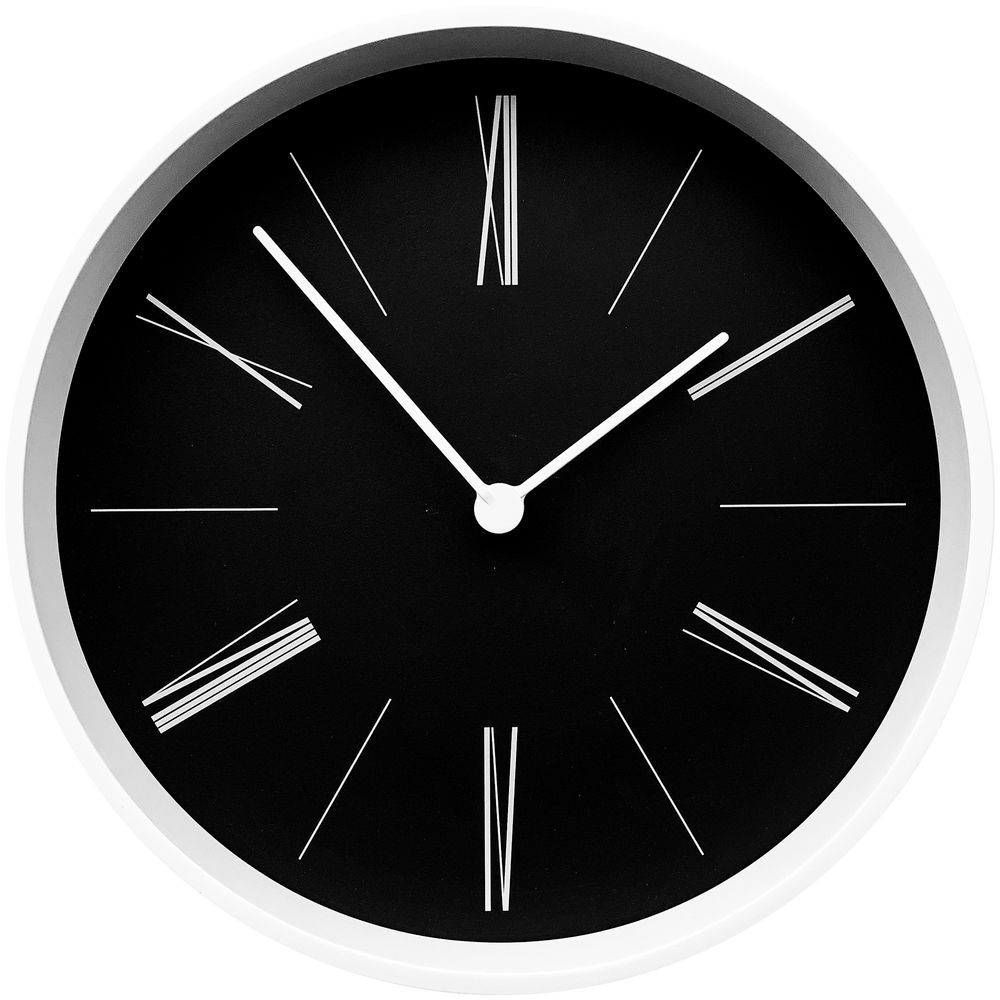 картинка Часы настенные Baster, черные с белым от магазина "Paul's collection"