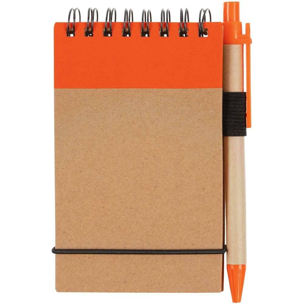 картинка Блокнот на кольцах Eco Note с ручкой, темно-оранжевый от магазина "Paul's collection"